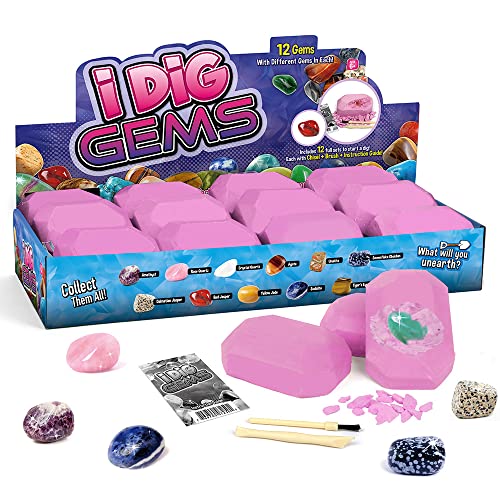 XXTOYS Gemstone Dig Kit with 12 Real Precious Stones