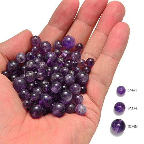 200pcs Natural Amethyst Beads for Jewelry Making
