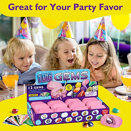 XXTOYS Gemstone Dig Kit with 12 Real Precious Stones