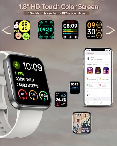 Women's Smartwatch with Alexa, Heart Rate, Sleep Monitor