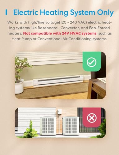 meross Smart Thermostat for Electric Baseboard and Heaters