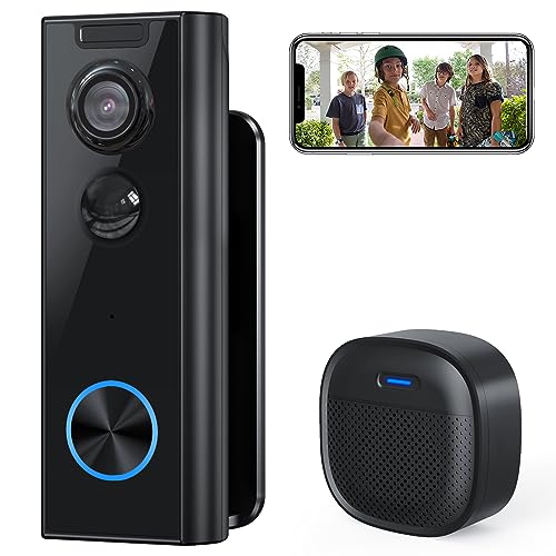 Wireless Video Doorbell Camera with Chime, 1080P, Alexa