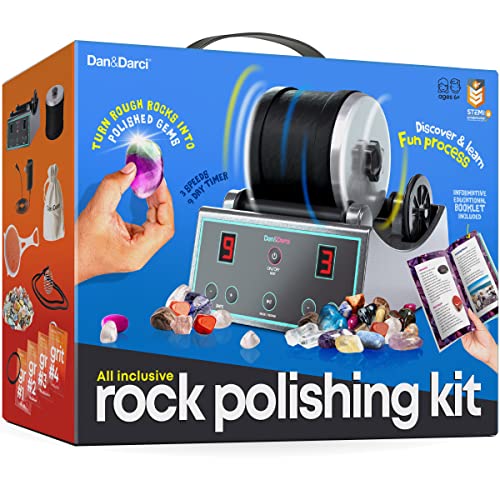 Professional Rock Tumbler Kit with Digital Timer & Settings