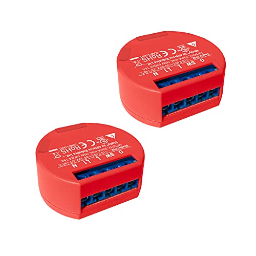 Shelly 1PM Smart Relay Switch WiFi iOS Android (2 Pack)