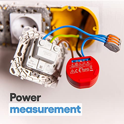 Shelly 1PM Smart Relay Switch WiFi iOS Android (2 Pack)