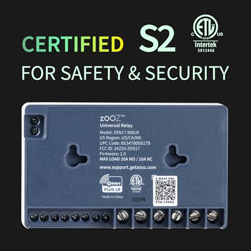 Zooz Z-Wave Relay for Awnings, Garage Doors, More