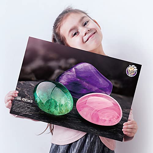 XXTOYS Gemstone Dig Kit with 12 Real Precious Stones