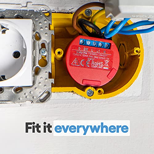 Shelly 1PM Smart Relay Switch WiFi iOS Android (2 Pack)