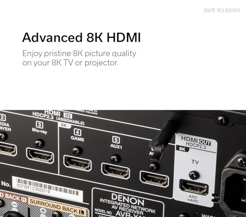 Denon AVR-X1800H 7.2 Channel AV Receiver - VIP Shopping