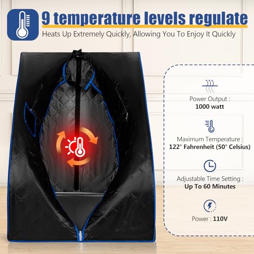 VIP Folding Steam Sauna Kit with Foldable Chair