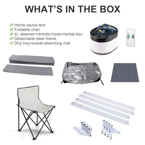 ZONEMEL Portable Full Body Sauna Kit, VIP Relaxation