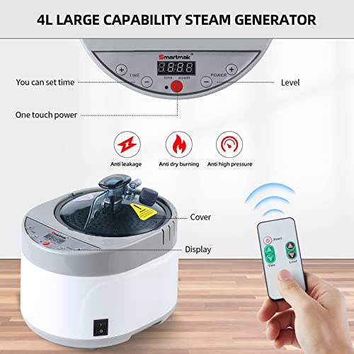 Smartmak Portable Sauna Steamer with Timer and Herbal Box