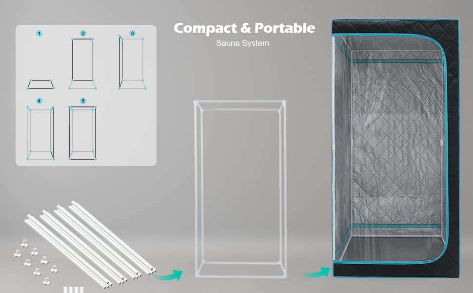 Portable Full Size Steam Sauna for VIP Home Spa