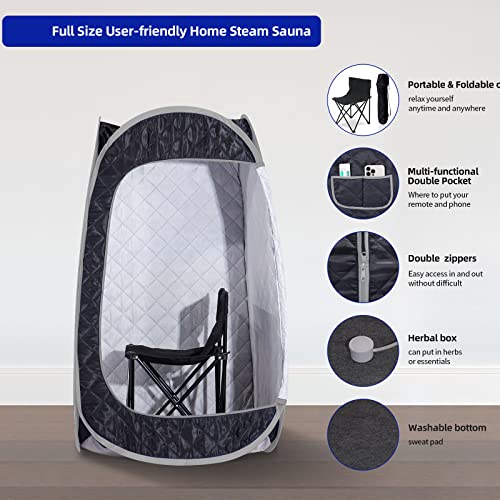 Full Size Portable Steam Sauna Set with Remote Control