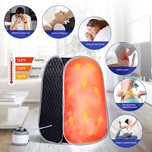Full Size Portable Steam Sauna Set with Remote Control