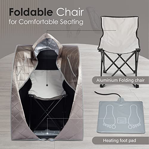 ZONEMEL Personal Infrared Sauna Spa Tent, Upgraded Chair