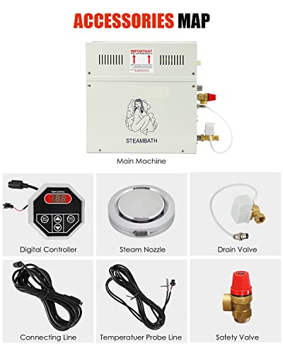 VIP Luxury Self-Draining Steam Generator for Home Spa