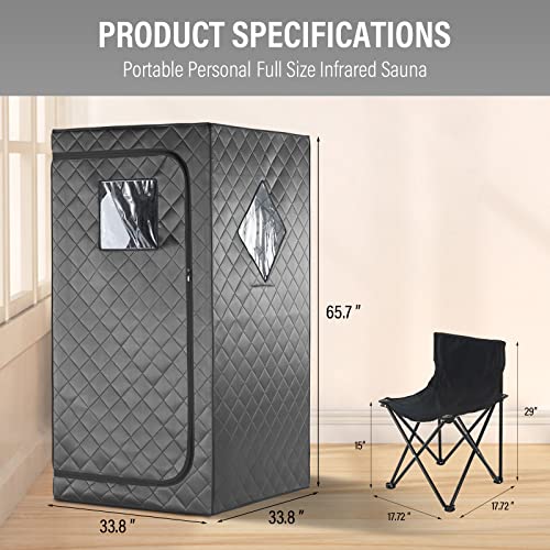 iDOTODO Full Size Portable Steam Sauna with Remote