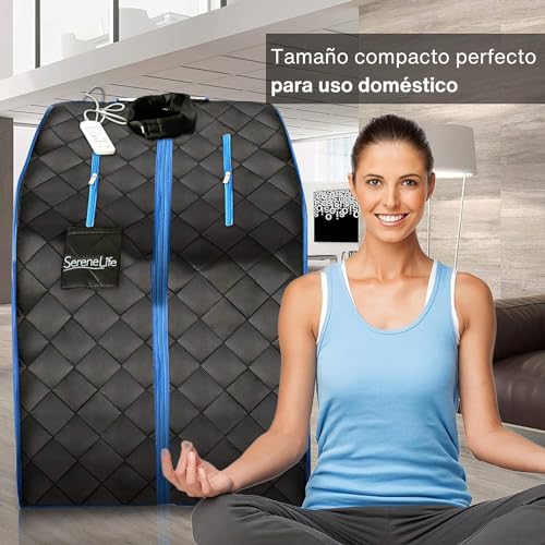 SereneLife Portable Infrared Sauna with Heating Foot Pad