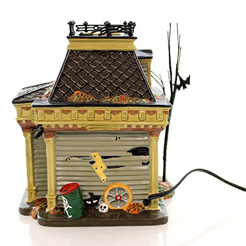 Department 56 Halloween Grimsley's Garage Lit Building VIP