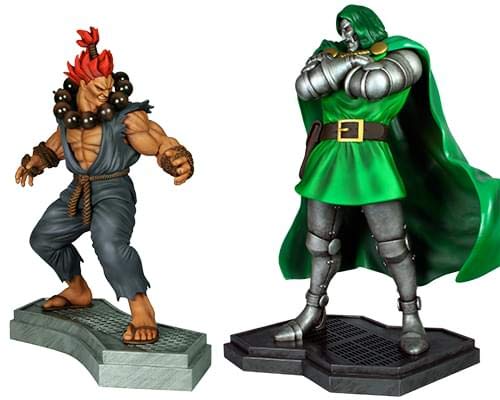 Doctor Doom Vs. Akuma Collectible Statue Set VIP Edition