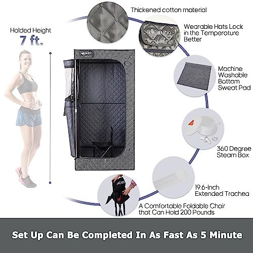 Portable Steam Sauna Set with Bluetooth Control, KingPower Steamer
