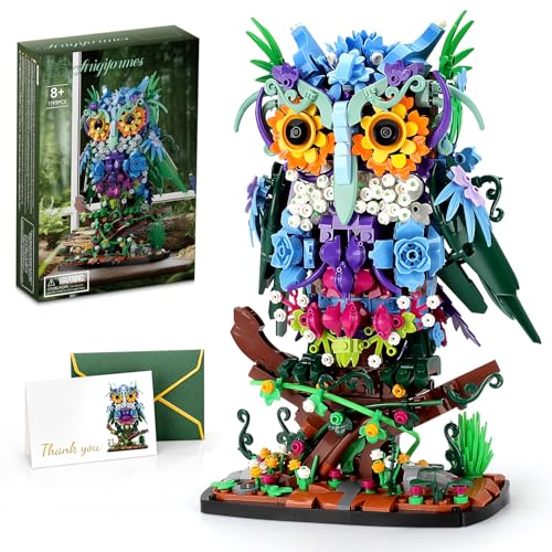 Floral Owl Toy Building Set - 1193 Pieces