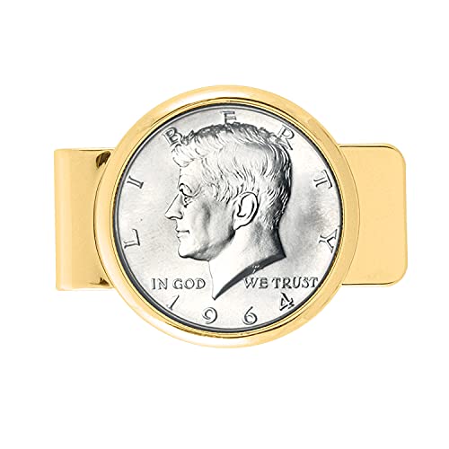 24k Gold Layered JFK 1964 Coin Money Clip