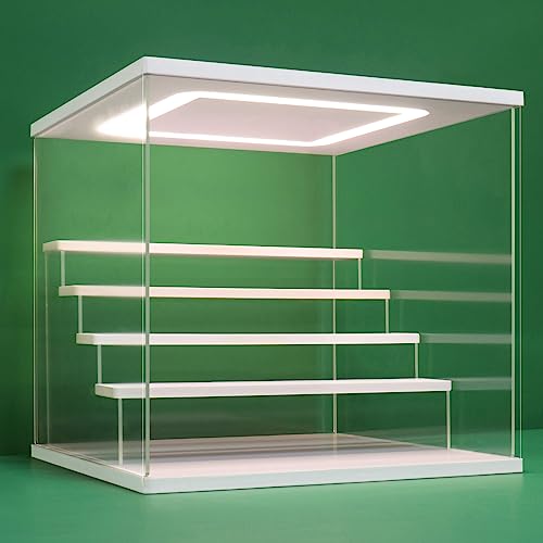 LED Lighted White Acrylic Display Stand - 5 Tier