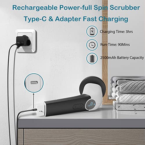 Electric Spin Scrubber with Rechargeable Cordless Brush VIP Bundle