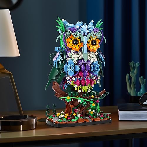 Floral Owl Toy Building Set - 1193 Pieces
