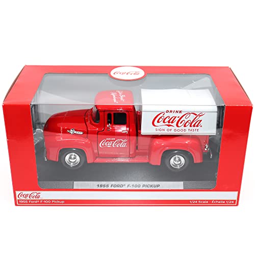 Coca-Cola 1955 Ford F-100 Diecast Model - VIP Shopping