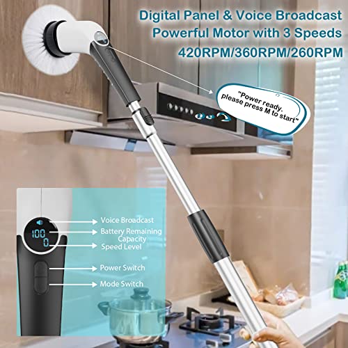 Electric Spin Scrubber with Rechargeable Cordless Brush VIP Bundle