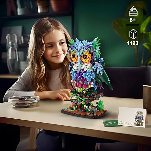Floral Owl Toy Building Set - 1193 Pieces