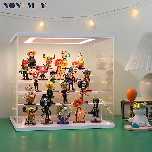 LED Lighted White Acrylic Display Stand - 5 Tier