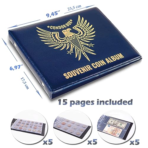 Luxurious 3-in-1 Coin Holder Album - Deluxe Collection Book