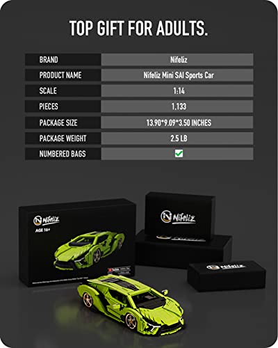 Nifeliz MINI SAI Sports Car Building Blocks VIP Model