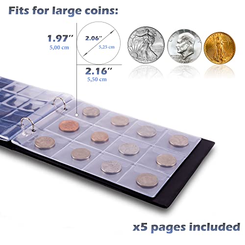 Luxurious 3-in-1 Coin Holder Album - Deluxe Collection Book