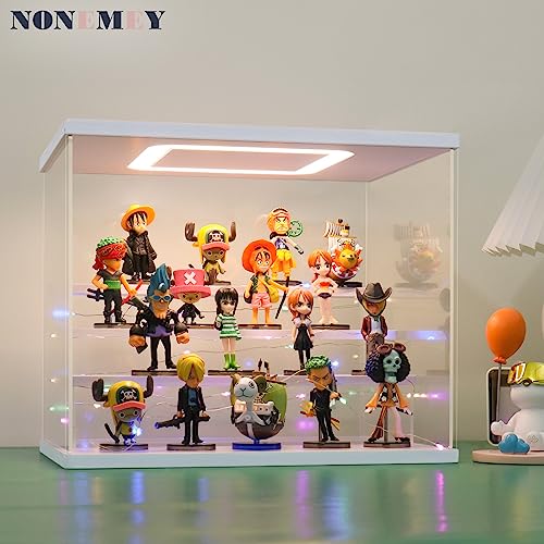 LED Lighted White Acrylic Display Stand - 5 Tier