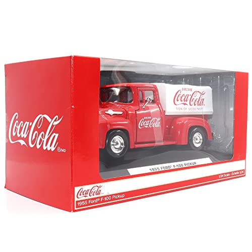 Coca-Cola 1955 Ford F-100 Diecast Model - VIP Shopping