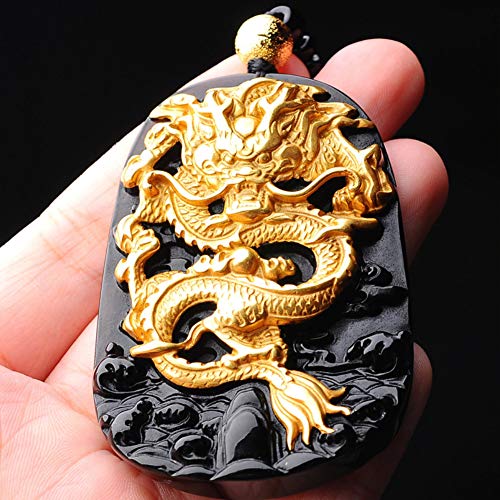 18K Pure Yellow Gold Dragon Pendant Necklace VIP Stylish