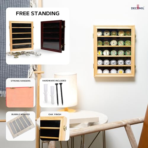 VIP Military Challenge Coin Display Case - Glass Door