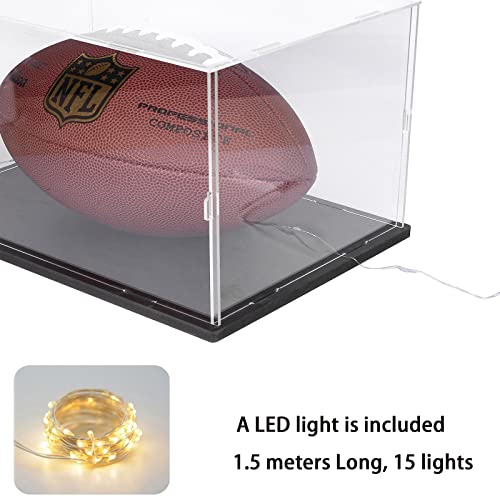 Acrylic Lego Display Case with Wood Base Organizer