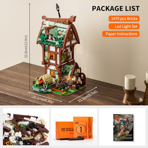 Medieval Apothecary Building Bricks Set - Collectible Display