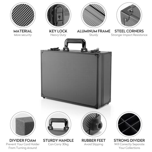 MewVeer Toploaders Box with Key Lock - Holds 600+ Cards