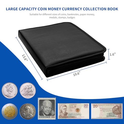 VIP Coin Collection Book with Fireproof Album and Supplies