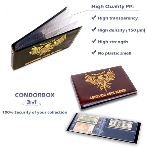 Luxurious 3-in-1 Coin Holder Album - Deluxe Collection Book