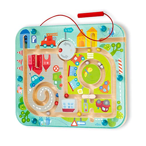 Magnetic Town Maze Game - Educational Toy for Preschoolers