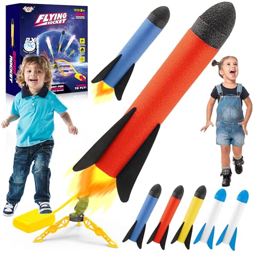 Kids Toy Rocket Launcher-Sports Games Outdoor Foam Rockets