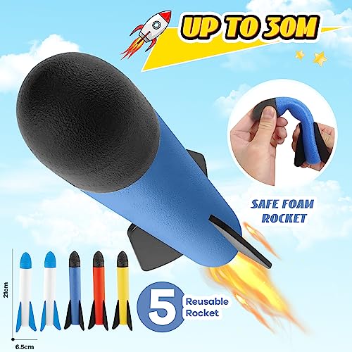 Kids Toy Rocket Launcher-Sports Games Outdoor Foam Rockets